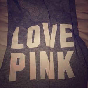 PINK gray sporty top